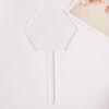 12PCS Blank Hexagon Acrylic Cake Toppers, Personalised Cake Topper, DIY Cake Topper, Cake Topper Blanks for Wedding, Birthday Festival Party Cake Decorations (Clear Hexagon) view 1