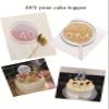 12PCS Round Clear Acrylic Cake Toppers, Personalised Cake Topper, DIY Cake Topper, Cake Topper Blanks for Wedding, Birthday Festival Party Cake Decorations (Clear Round) view 3
