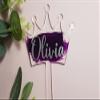 12PCS Clear Acrylic Crown Cake Topper, Acrylic Cake Topper Princess Prince Theme Clear Acrylic Personalised Cake Topper Party Decor Accessories Boy Girl Baby Shower (Clear Crown) view 4