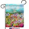Breeze Decor Floral Blossom Garden Flag Set Wall Hanger Spring Sunflower Tulip Rose Orchid Lilies Season Springtime Flower Wreath Small Decorative Gift Yard House Banner Made in USA 13 X 18.5 view 2