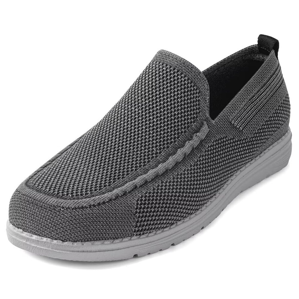 1TAZERO Wide Shoes for Men Slip on Shoes Wide Width Casual Loafer with Arch Support Mens Orthopedic Shoes(Black 11)