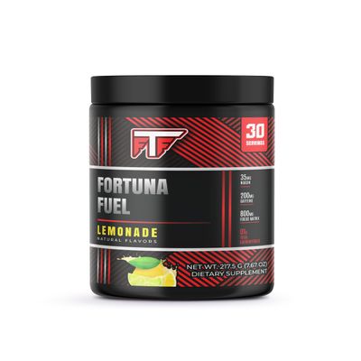 Fortuna Nutrition Fortuna Fuel Energy Pre-Workout Lemonade 214g - 30 Servings, Extreme Energy for Long-Lasting Workouts