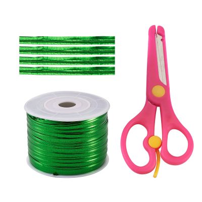 100 Yards Green Bread Candy Bag Ties Plastic Wire Twist Ties with ABS Plastic Scissors for Dessert & Candy Decorating & Pastry Bags Gift Wrapping Supplies (Green, 100yards)