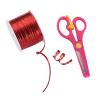 100 Yards Red Bread Candy Bag Ties Plastic Wire Twist Ties with ABS Plastic Scissors for Dessert & Candy Decorating & Pastry Bags Gift Wrapping Supplies (Red, 100yards) view 2