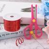 100 Yards Red Bread Candy Bag Ties Plastic Wire Twist Ties with ABS Plastic Scissors for Dessert & Candy Decorating & Pastry Bags Gift Wrapping Supplies (Red, 100yards) view 3