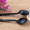 100 Pcs Heavy Duty Recyclable Spoon, Thickened Individually Wrapped Spoon Packaged, Catering; Dessert; Party Utensils (Black) view 4