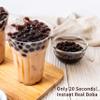 BOBA CHiC Instant Bubble tea kit - Real BOBA Ready in 30 seconds Brown Sugar Flavor - Premium Tea - Make 5 cups of 16oz large- Plant based creamer Vegan Friendly - Non-Dairy - Gluten Free view 3
