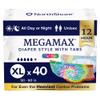 NorthShore MegaMax Adult Overnight Diapers, 12-Hour Tab-Style, X-Large, 40 Count Case, Tie-Dye, 50-60 inches, Unisex Incontinence Underwear view 1