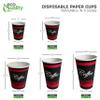 12 oz Hot Drink Paper Disposable Cups Coffee Design - Disposable Paper Coffee Cups, Recyclable, Compostable , Great for Office, Breakrooms, Restaurants, Coffee Shops, Tea Shops, Latte, Chai (50) view 4