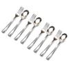 Crenstone Appetizer Forks Spoons and Forks Value Pack - 200 Silver Mini Spoons and Forks for Appetizers, disposable silver spoons view 2