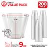 Stock Your Home 9 oz Clear Disposable Plastic Cups (200 Pack) Elegant Tumblers Glasses for Parties, Weddings, Holidays, Dessert Tumbler, Bulk Drinking Cup for Fruit Punch, Cocktails, Wine view 2