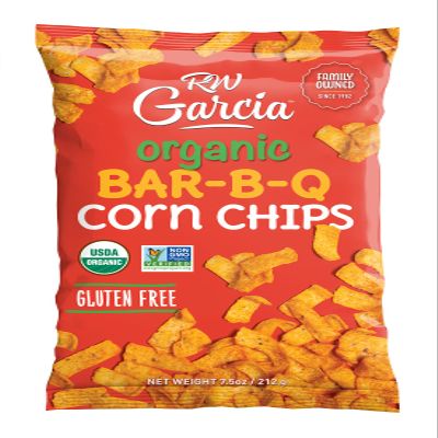 RW Garcia Organic BBQ Corn Chips, Gluten Free, 7.5oz bags, 4 pack