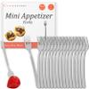 Crenstone Appetizer Forks, Appetizer Forks Value Pack - 200 Silver Mini Forks for Appetizers (Disposable) view 1