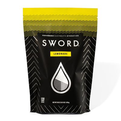 SWORD PERFORMANCE Electrolyte Replenisher Powder Drink Mix, Lemonade, 30-Serving Resealable Bag w/Scoop