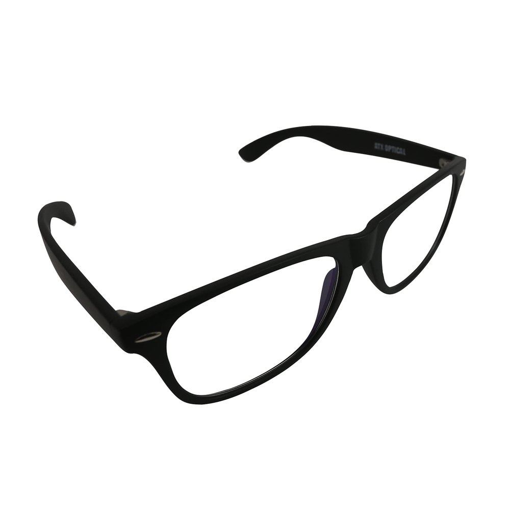 ATX OPTICAL XXL Mens Extra Large Blue Light Blocking lens Glasses for Big Wide Heads 152mm for computer gaming driving reading reduce eye strain and headache (Black, Blue Light Blocker)