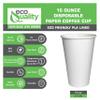 EcoQuality 16oz White Paper Coffee Cups - Disposable Coffee Cups - Hot Drink, Tea, Coffee, Cappuccino, Hot Chocolate, Chai, Chai Latte (500) view 2