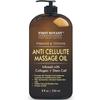 First Botany, Anti-Cellulite Massage Oil Infused with Collagen & Stem Cells - Natural Cellulite & Stretch Mark Treatment for Men & Women - 8 oz view 1