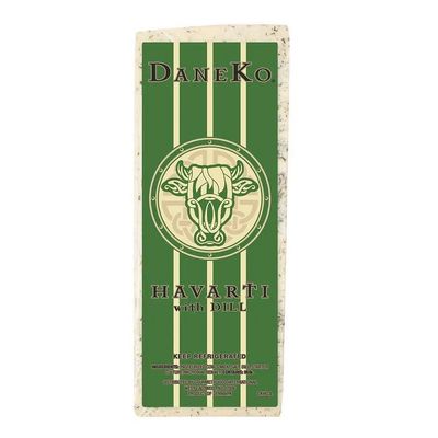 DaneKo Havarti Bars, Approx. 8 LBS (Approx 8 lbs, Dill Havarti Bar)