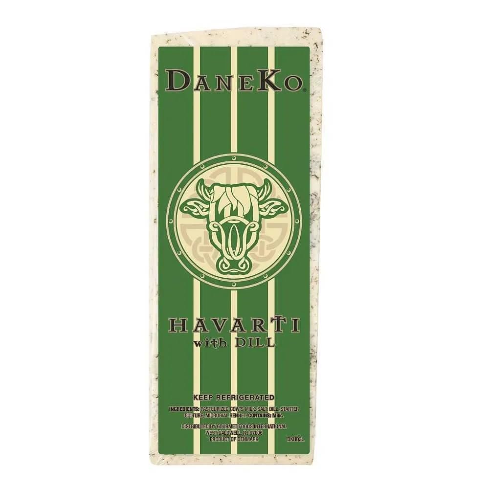 DaneKo Havarti Bars, Approx. 8 LBS (Approx 8 lbs, Dill Havarti Bar)
