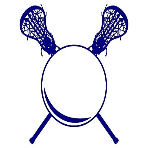 1/2 Sheet - Blue Lacrosse Birthday - D24701 - 2D Edible Cake Cupcake Party Topper