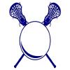1/2 Sheet - Blue Lacrosse Birthday - D24701 - 2D Edible Cake Cupcake Party Topper view 1