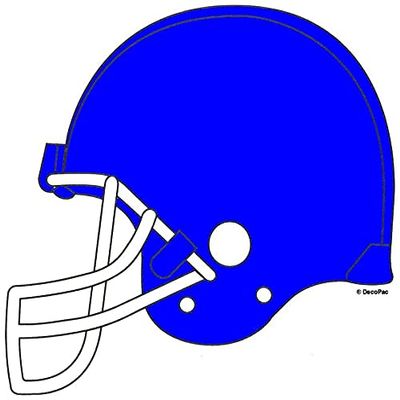 1/4 Sheet - Blue Football Helmet Birthday - D24702-2D Edible Cake Cupcake Party Topper