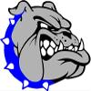 1/2 Sheet - Bulldog Blue Collar Mascot Birthday - D24705 - 2D Edible Cake Cupcake Party Topper view 1