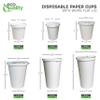 EcoQuality 16oz Durable Disposable White Paper Cups & White Flat Lids For Hot/Cold Drink, Coffee, Tea, Cocoa, Travel - Extra Large 16 Ounce White Cups (1000) view 4