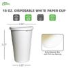 EcoQuality 16oz Durable Disposable White Paper Cups with Flat Lids for Hot or Cold Drinks, Coffee, Tea, Cocoa, Travel  Extra Large 16 Ounce Cups (300) view 3