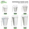 EcoQuality 16oz Durable Disposable White Paper Cups with Flat Lids for Hot or Cold Drinks, Coffee, Tea, Cocoa, Travel  Extra Large 16 Ounce Cups (300) view 4