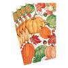 Caspari Pumpkin Field Paper Guest Towels - 15 White Napkins Per Package, Triple Ply, Fall Themed Disposable Napkins for Dinner and Cocktails view 1