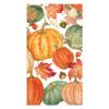 Caspari Pumpkin Field Paper Guest Towels - 15 White Napkins Per Package, Triple Ply, Fall Themed Disposable Napkins for Dinner and Cocktails view 2