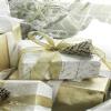 Caspari Berry Branches Gift Wrapping Paper in White & Silver - 30 in. x 8 ft. Roll view 3