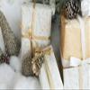 Caspari Berry Branches Gift Wrapping Paper in White & Silver - 30 in. x 8 ft. Roll view 4
