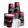 EcoQuality 20 oz Large Disposable Paper Cups - Classic Durable Disposable Paper Cups & White Lids For Hot/Cold Drink, Coffee, Tea, Cocoa, Travel, Office - 20 Ounce Cups (300) view 1