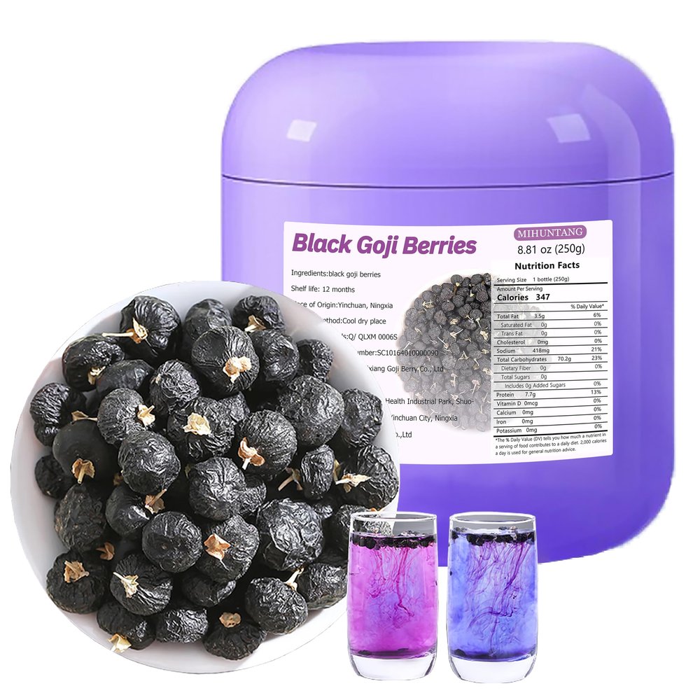 Black Goji Berries 8.8oz Qinghai Wolfberry Berry tea Dried Goji Berries250g