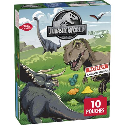 Jurassic World Fruit Flavored Snacks, Gluten Free, Kids Snacks, 10 Ct, 8 oz