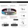 JF.JEWELRY Type 2 Diabetes Medical Alert ID Awareness Bracelet for Women Handmade Nylon Rope Braided Bracelets, Red Black Band Black Steel 1 Adjustablet (BZ-YX011B-T2) view 2