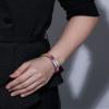 JF.JEWELRY Type 2 Diabetes Medical Alert ID Awareness Bracelet for Women Handmade Nylon Rope Braided Bracelets, Red Black Band Black Steel 1 Adjustablet (BZ-YX011B-T2) view 3
