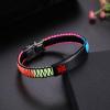 JF.JEWELRY Type 2 Diabetes Medical Alert ID Awareness Bracelet for Women Handmade Nylon Rope Braided Bracelets, Red Black Band Black Steel 1 Adjustablet (BZ-YX011B-T2) view 4