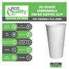 20oz White Paper Coffee Cups Extra Large - Disposable Paper Coffee Cups - Hot Drink, Tea, Coffee, Cappuccino, Hot Chocolate, Chai, Chai Latte, Office, Travel, Recyclable - 20 Ounce Cups (500) view 2