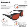 Teravan Somnus I Blue and Green Wavelength Blocking OTG Fitover Glasses, Premium Nylon Lenses, Strong Polycarbonate Frame - Reduce Eyestrain and Improve Sleep Quality view 2