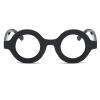 COTIA Vintage Small Frame Round Anti Blue Light Reading Glasses Women Classic Steampunk Retro Glasses Female Male (black, 3.5) view 2
