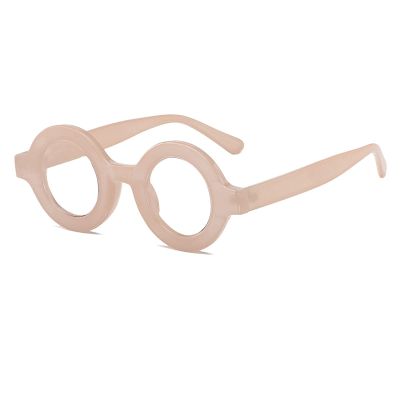 COTIA Vintage Small Frame Round Anti Blue Light Reading Glasses Women Classic Steampunk Retro Glasses Female Male (pink, 3.25)