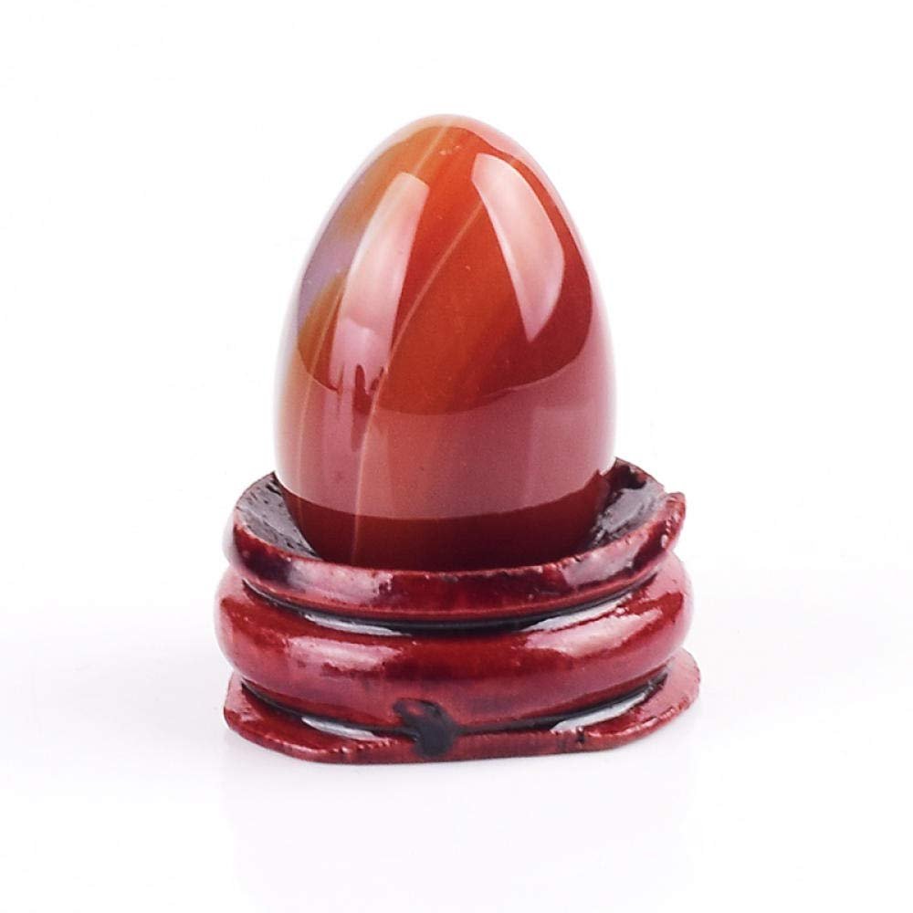 Natural Red Agate Yoni Egg Set Undrill Crystal Stone Massage Ball for Women Kegel Exercise-30x20 mm