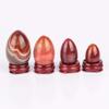 Natural Red Agate Yoni Egg Set Undrill Crystal Stone Massage Ball for Women Kegel Exercise-30x20 mm view 2