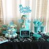 10th Birthday Cake Decorations Teal Blue, Double Digits Cake & Cupcake Topper for Girls Tenth Birthday Party Decorations and Supplies, Cheer to 10 Years Birthday - Total 25 Pcs view 2