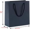 Sdootjewelry Navy Gift Bags - Kraft Paper With Handles, 20 Pack Heavy Duty Matte Tote, 9.8 x 4.3 x 13 Shopping, Party, Retail view 3