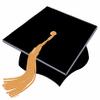 1/4 Sheet - Black Graduation Cap With Gold Tassel Birthday - D24708 - 2D Edible Cake Cupcake Party Topper view 1