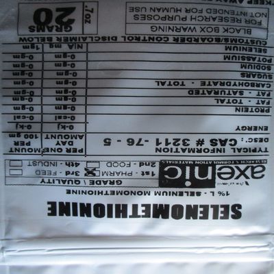 20 Grams L - Selenomethionine Powder, Selenium Mono methione CAS 3211-76-5